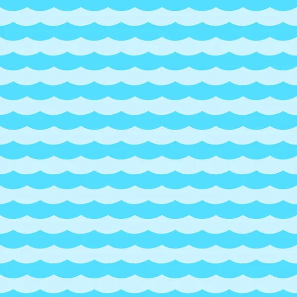 矢量海浪背景 简单的海浪无缝图案 织物表面印花设计 — 图库矢量图片