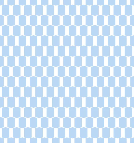 六边形图案 无缝线矢量几何图案 摘要六边形网格矢量图形 蓝色和白色背景 — 图库矢量图片