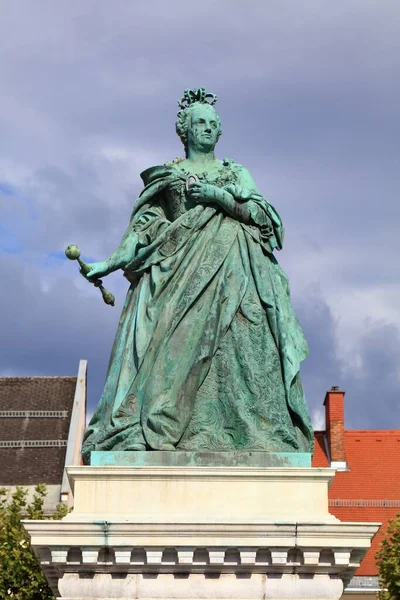 Klagenfurt Austria August 2022 Empress Maria Theresia Monument Neuer Platz — Stock Photo, Image