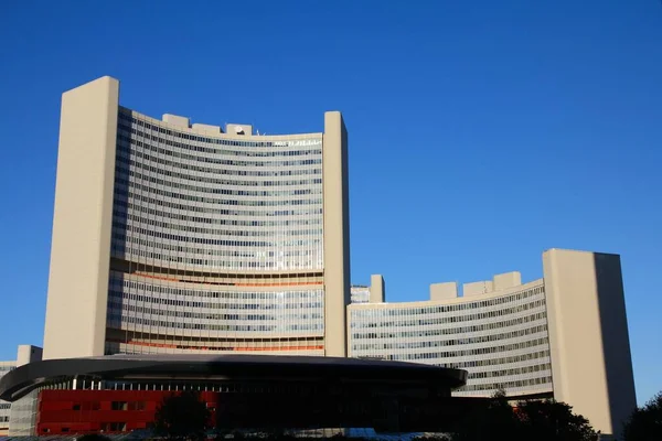 维也纳 奥地利 2011年9月6日 维也纳国际中心大楼 也称为联合国维也纳办事处 联合国维也纳办事处 维也纳办事处 设在该大楼内 — 图库照片