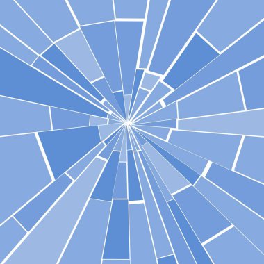 Parçalanmış cam vektör arka planı. Mavi kırık cam kırıkları..