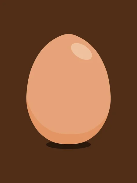 Плоское Векторное Яйцо Простая Иллюстрация Яйца Изолированный Стиль Яичного Мультфильма — стоковый вектор