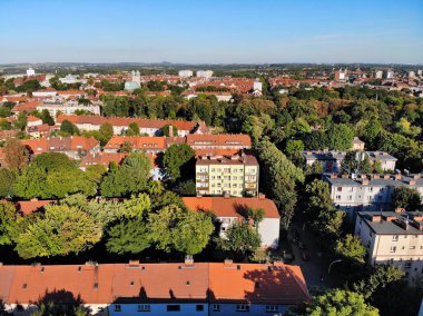 Bytom City hava görüntüsü. Polonya 'nın Yukarı Silezya bölgesi.