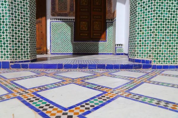 Μαρακές Πόλη Ορόσημο Στο Μαρόκο Dar Είπε Μαροκινό Λουλούδι — Φωτογραφία Αρχείου
