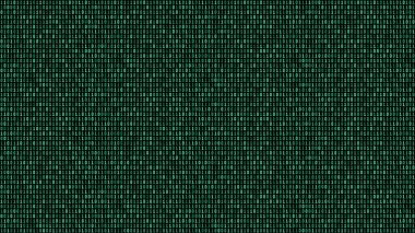 İkili bilgisayar kodu matrisi. Kusursuz kod akışı vektör arkaplanı. Teknik kalıp 01 dijital kod yeşil doku.