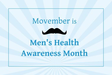 Kasım ayında Movember Erkek Sağlığı Bilinci Ayı. Sosyal medya duyuru posteri.