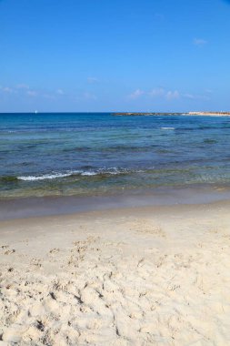 Metzitzim Sahili. Tel Aviv şehir plajı, İsrail.