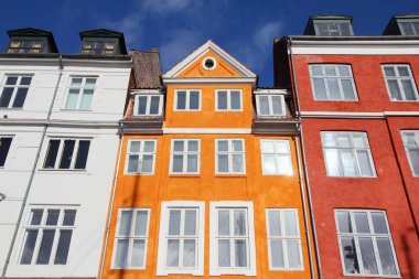 Danimarka, Kopenhag 'da Nyhavn Caddesi. Yer imi.