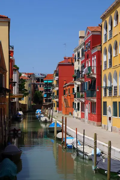 Venice Italy Colorful Architecture Next Battello Canal Rio Del Battello — 스톡 사진