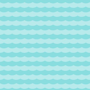 Deniz dalgaları arka planı. Kusursuz deniz suyu deseni basit. Basit vektör.