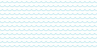 Su dalgası deseni. Okyanus dalgaları kusursuz vektör arkaplanı. Deniz dalgaları moda baskısı.
