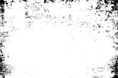 Sert siyah ve beyaz vektör gürültüsü örtüşüyor. Sıkıntılı grunge dokusu örtüsü.