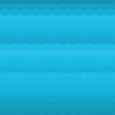 Su dalgası deseni. Okyanus dalgaları kusursuz vektör arkaplanı. Deniz dalgaları moda baskısı.