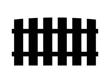 Bahçe çitleri izole. Basit ahşap çit vektör ögesi.