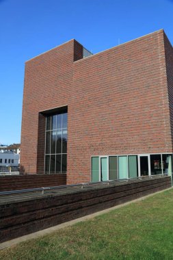 HERNE, Almanya - 17 Eylül 2020 Herne şehir merkezindeki Arkeoloji Müzesi. Kuzey Ren-Vestfalya eyaletinin 21. büyük şehridir..