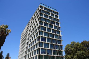 PERTH, AUSTRALYA - 6 Şubat 2009: Perth, Batı Avustralya 'daki Aziz Georges Terası' ndaki Konsey Binası ofis binası.