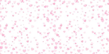 Kusursuz kalp şekli. Kalp konfetisi, pembe renkli grafik baskısı.