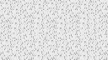 İkili bilgisayar kodu. Kusursuz kod akışı vektör arkaplanı. Teknik desen 01 dijital kod.