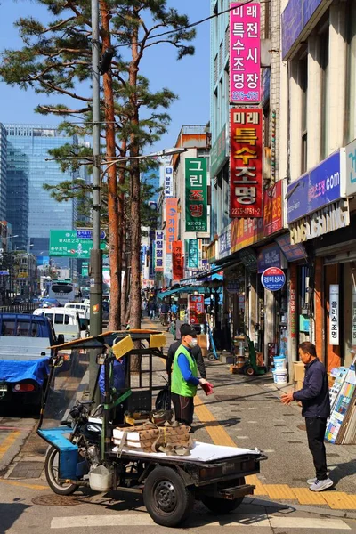 Seoul South Korea April 2023 Gatuvy Över Eulji Gatan Jung — Stockfoto