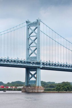 Benjamin Franklin Köprüsü Philadelphia, Pennsylvania (ABD). Delaware Nehri.