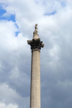 Amiral Nelson 'ın Sütunu Trafalgar Meydanı, Londra, İngiltere.