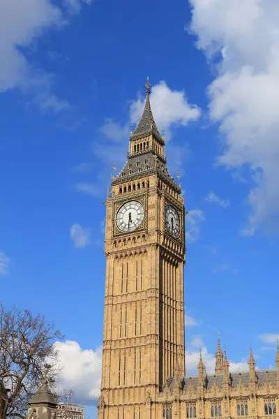 Πύργος Μπιγκ Μπεν Λονδίνο Ηνωμένο Βασίλειο Ελίζαμπεθ Τάουερ Landmark London — Φωτογραφία Αρχείου