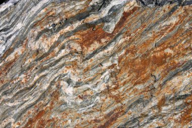 Schist rock - Yeni Zelanda 'da orta sınıf metamorfik kaya. Olağanüstü Olayların Jeolojisi.