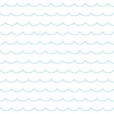 Su dalgası deseni. Okyanus dalgaları kusursuz vektör dokusu. Deniz dalgaları moda baskısı.