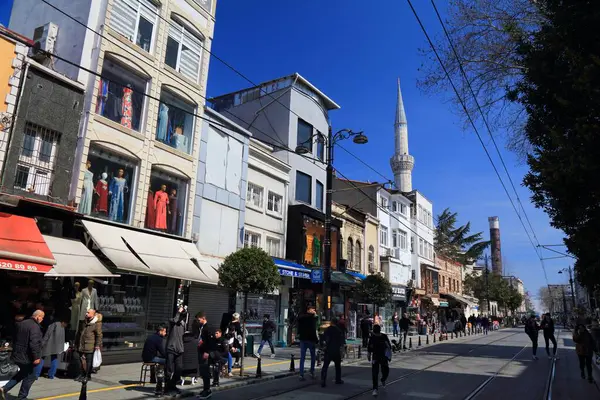 Istanbul Turkey Március 2023 Emberek Meglátogatják Sultanahmet Környékén Isztambul Törökország — Stock Fotó