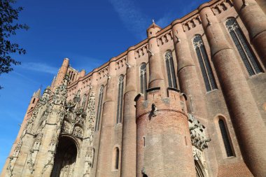 Albi, Fransa. Aziz Cecilia 'nın Albi Katedrali Bazilikası. UNESCO Dünya Mirası Alanı.