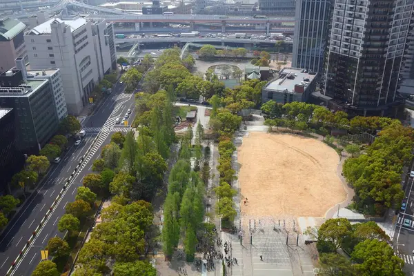Doğu Park (Higashi Yuenchi) Meydanı Kobe Şehri, Japonya.