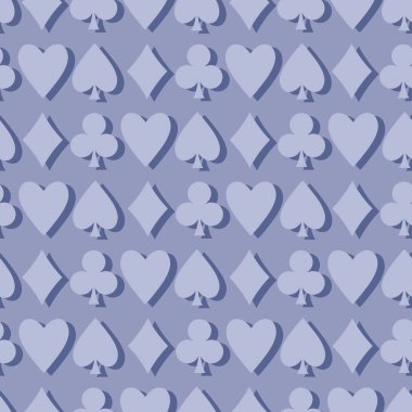 Poker masası arka planı. Kumarhane poker masası mavi vektör deseni.
