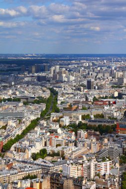 Paris, France - aerial city view with Boulevard de Port Royal. clipart