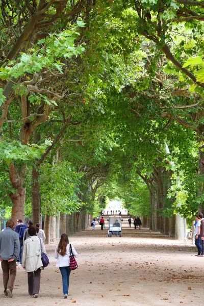 PARIS, FRANCE - 24 Temmuz 2011: İnsanlar Paris, Fransa 'daki Bitkiler Bahçesi' ni ziyaret ediyor. Bitkiler Bahçesi (Jardin des Plantes), dünya çapında en çok ziyaret edilen şehir olan Paris 'te turistler arasında popülerdir..