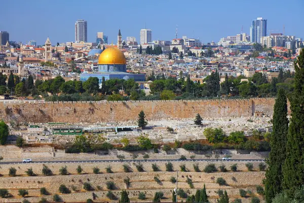 Jeruzsálemi Templomhegy Sziklakupolával Unesco Világörökség Része — Stock Fotó