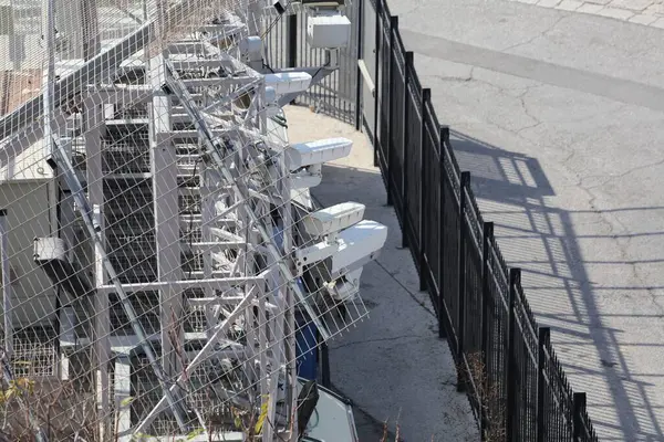 Kamera Ochrony Jerozolimie Izrael Sprzęt Monitoringu Technologia Nadzoru Bezpieczeństwa — Zdjęcie stockowe