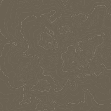 Topografik harita vektör çizimi. Hayali dağ yüksekliği çizgileri. Vintage stil topo çevre haritası dokusu.