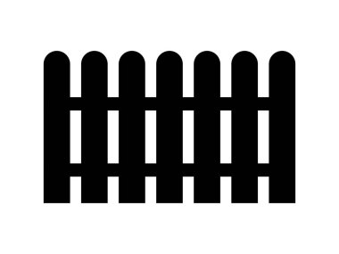 İzole vektör ahşap çit şeklinde. Siyah vektör çit simgesi simgesi.