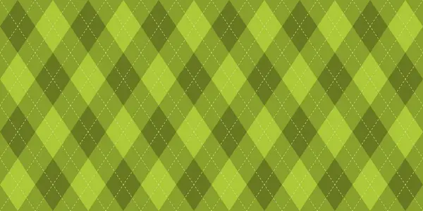 Argyle Textúra Zöld Argyle Vektor Minta Varrat Nélküli Retro Ruházati — Stock Vector