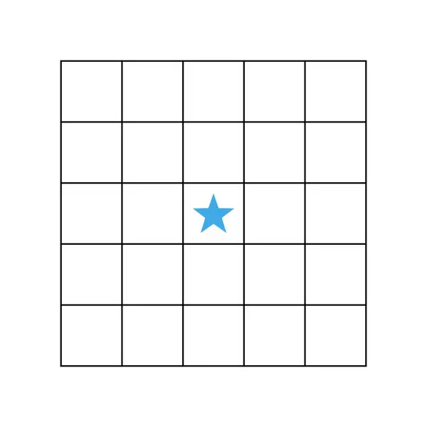 Basit Tombala Kartı Şablonu Vektör Illüstrasyon Bingo Kartı Tasarımı — Stok Vektör