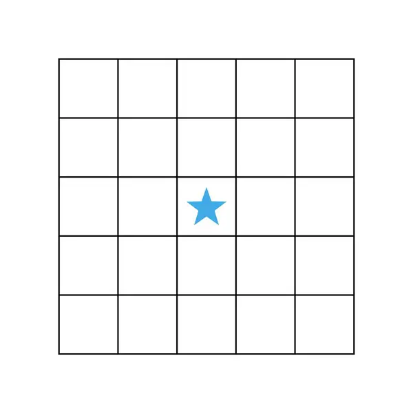 Simple Bingo Card Grid Template Vector Illustration Bingo Card Design — Stock Vector