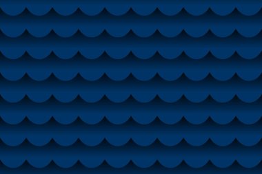 Deniz dalgaları arka planı. Kusursuz, karanlık deniz suyu deseni. Basit vektör.