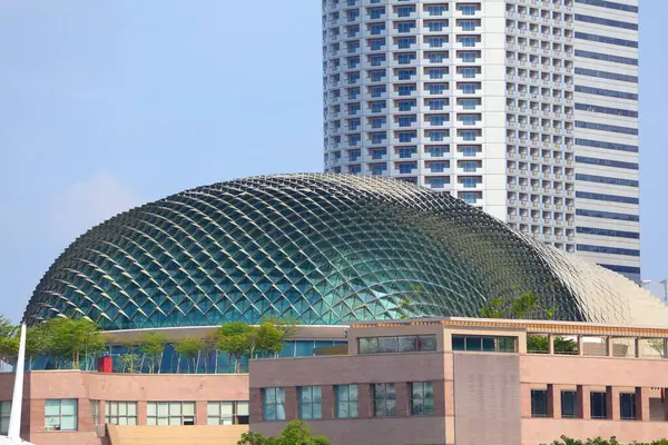 stock image SINGAPORE CITY, SINGAPORE - MARCH 12, 2024: View of Esplanade Theatre in Marina Bay, Singapore City.