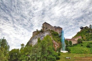 Rabenstein Castle in Frohnleiten, Austria. Landmark of Styria region in Austria. clipart