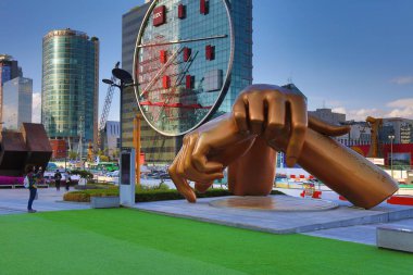 SEOUL, GÜNEY KOREA - 7 Nisan 2023: Gangnam Style Anıtı Seul 'ün Gangnam ilçesinde turizm merkezi.