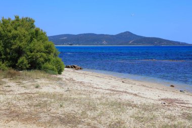 San Giovanni beach (Spiaggia di San Giovanni). Sandy beach in San Giovanni di Posada in Sardinia island, Italy.