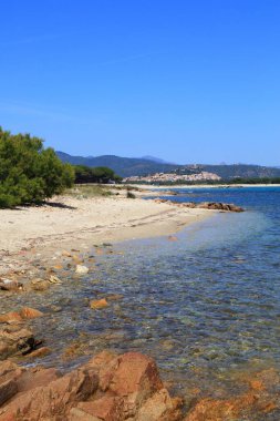 San Giovanni beach (Spiaggia di San Giovanni). Sandy beach in San Giovanni di Posada in Sardinia island, Italy.