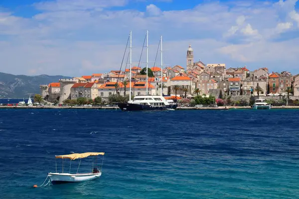 stock image Croatia Korcula Town. Medieval fortified city on Korcula island.