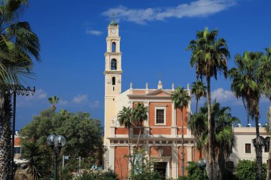 Jaffa bölgesindeki St. Peter Kilisesi. İsrail, Tel Aviv 'de bir dönüm noktası.