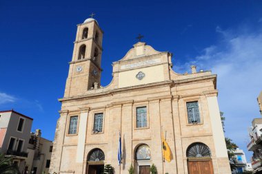 Yunanistan 'ın Girit adasındaki Chania' daki Trimartiri Katedrali Kilisesi.